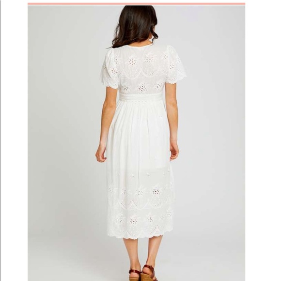 NEW Altar’d State Coralie Midi Dress Eyelet Lace - Picture 2 of 7